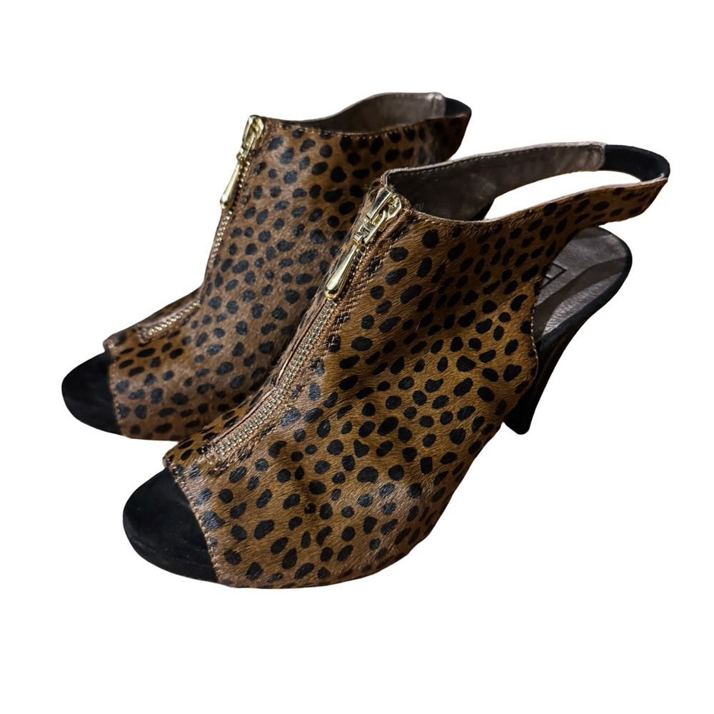 Moda International Brown and Black Animal Print Heels
